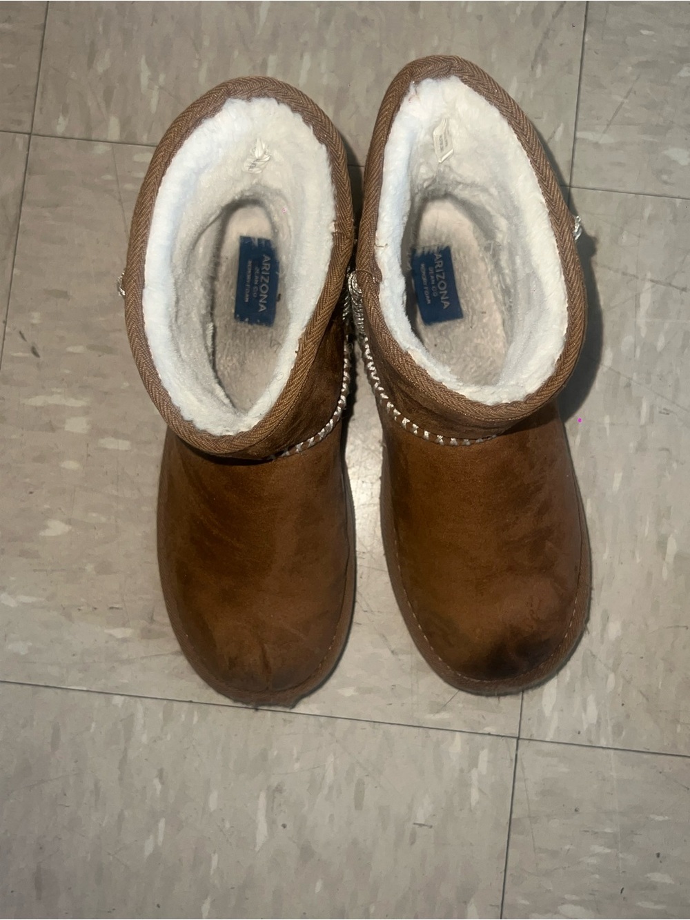 Arizona Jean Company Kids Brown Fleece-Lined Winter Boots Size 5